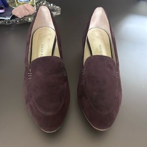 Espresso suede loafers